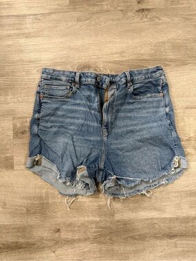 American Eagle Outfitters Light Blue Distressed Denim Shorts